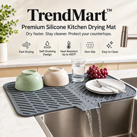 TrendMart™ Premium Silicone Kitchen Drying Mat