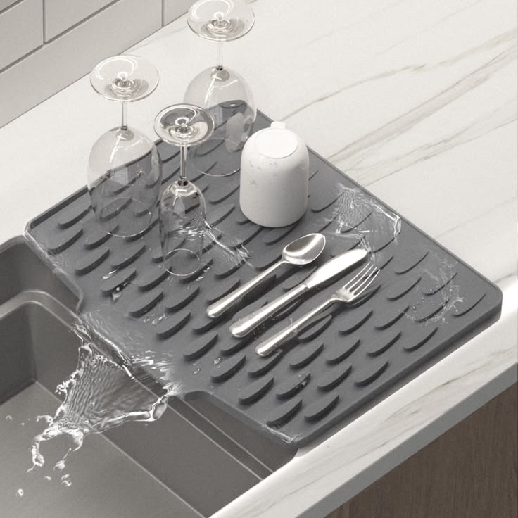 Silicone Dish Drying Mat for Kitchen